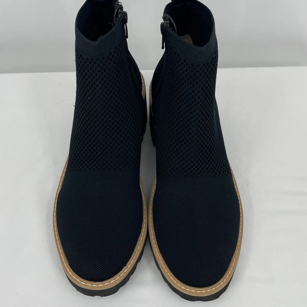 VANELI MARINA Black Knit Ankle Booties WOMENS SIZE 9.5 M LIKE NEW